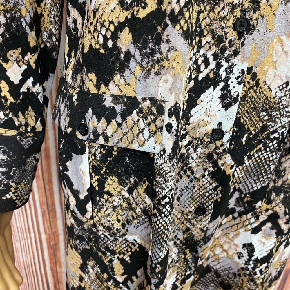 Jennifer Lopez Python Print Collared‎ Shirtdress - image 4